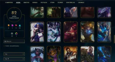 Unranked com 130 Champs e 82 Skins ( JG / ADC / TOP )