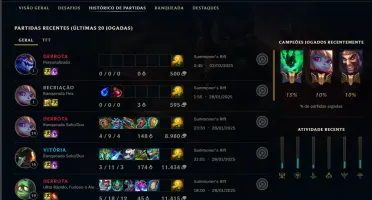 Conta Lol 139 Skins Level 517 (Todos os Campeões)