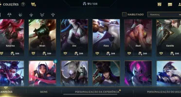 Conta wildrift com 74 skins