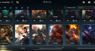 Conta wildrift com 74 skins