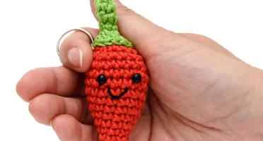 Chaveiro Pimenta Amigurumi