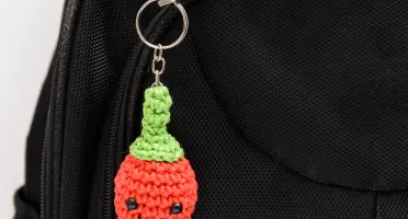 Chaveiro Pimenta Amigurumi