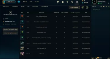 Conta Mestre - League of Legends