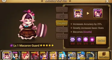 Reroll Summoners War lvl10 com Giselle + Kaki + Chasun