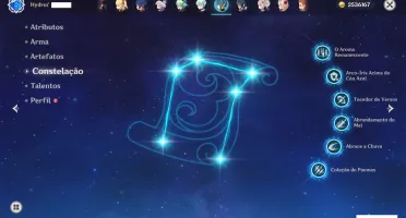 Conta Genshin Impact - AR 56, 10 personagens 5* e 31 no tota