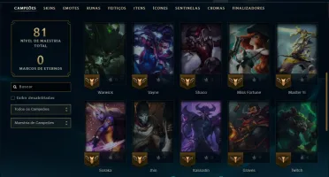 Ferro 1 com 35 Champs e 50 Skins