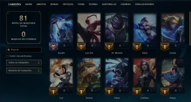 Ferro 1 com 35 Champs e 50 Skins