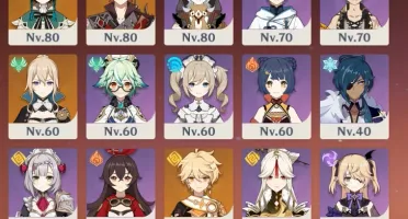 Conta Genhsin Impact AR 53 Mundo 7 /8 Personagens 5 e 1 arma