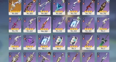 Conta Genhsin Impact AR 53 Mundo 7 /8 Personagens 5 e 1 arma