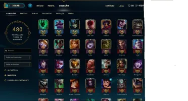 conta league of legends diamante 4 96 skins 129 campeoes