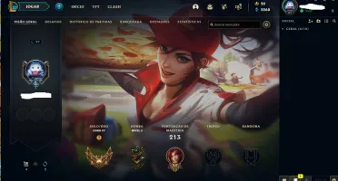 Vendo conta de League of Legends gold lv 75 pdl lv 97