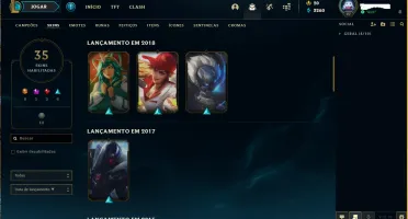 Vendo conta de League of Legends gold lv 75 pdl lv 97
