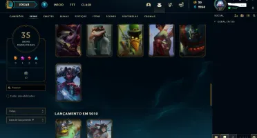 Vendo conta de League of Legends gold lv 75 pdl lv 97
