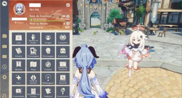 Conta AR58 com 16 personagens 5* e 8 armas 5*