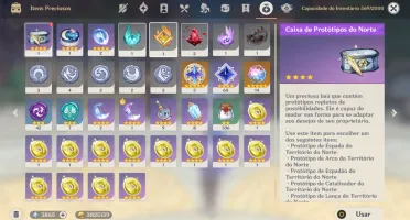 Conta AR58 com 16 personagens 5* e 8 armas 5*