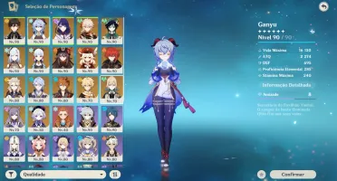 Conta AR58 com 16 personagens 5* e 8 armas 5*