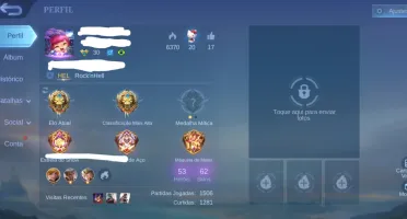 Conta de moba 63 skins e 53 heróis 50 reais
