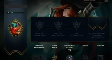 Conta Lv 30 Unranked Recém Upada
