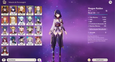 AR45 - Hutão, Kazuha, Raiden e Jean + Arco de Amos e Elegia