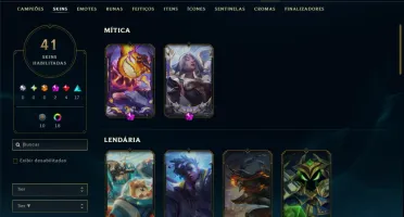 Mestre com 120 Champs e 41 Skins ( 591 PDL )