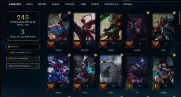 Conta prata 4 com 61 skins e 80 champs