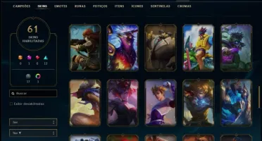 Conta prata 4 com 61 skins e 80 champs