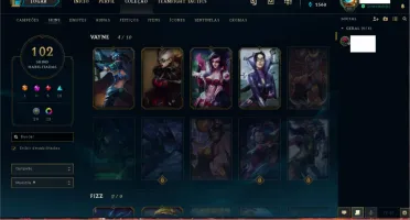 CONTA LOL PLATINA 2 - 102 SKINS