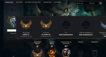 Ouro 4 com 60 Champs e 17 Skins