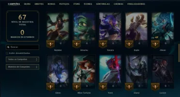 Ouro 4 com 60 Champs e 17 Skins