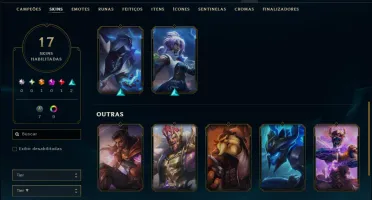 Ouro 4 com 60 Champs e 17 Skins