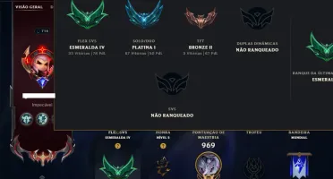 Platina 1 com TODOS os Champs e 370 Skins +9 Prestigios