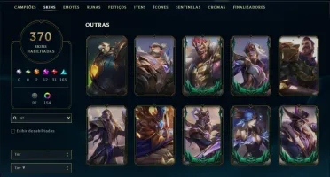 Platina 1 com TODOS os Champs e 370 Skins +9 Prestigios