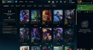 Conta LoL, Smurf, Platina III, 64% de Win Rate
