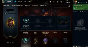 Conta LoL, Smurf, Platina III, 64% de Win Rate