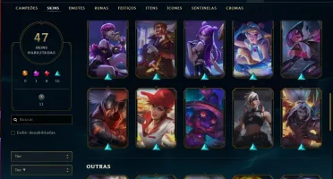 Conta Prata 2 com 47 skins e 95 champs
