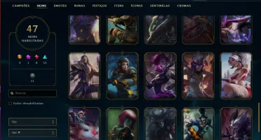 Conta Prata 2 com 47 skins e 95 champs