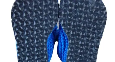 Pantufa de Lã Infantil Azul 18