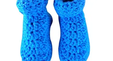 Pantufa de Lã Infantil Azul 18