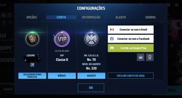 Conta Marvel Future fight VP 8