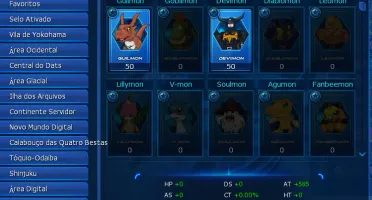 Conta Digimon Masters Susano S. + Bagra + Fang S. + P.Milag.