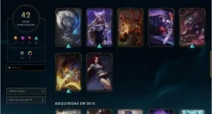 CONTA LEAGUE OF LEGENDS BOAS SKINS