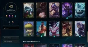 CONTA LEAGUE OF LEGENDS BOAS SKINS