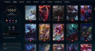 Conta criada desde 2013 - com 1010 Skins e muitas molduras.