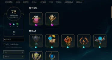 Conta criada desde 2013 - com 1010 Skins e muitas molduras.