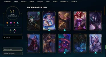 Conta Lol D3, 90 champs