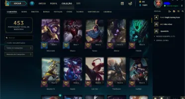 Vendo conta do lol antigo.