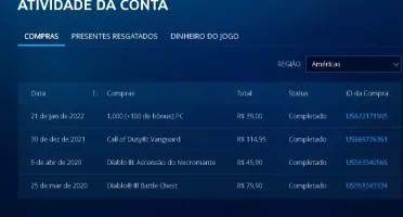 Diablo 3 com todas DLCS + Call Of Duty Vanguard - Blizzard +