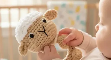 Chocalho Ovelhinha Amigurumi