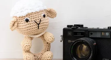 Chocalho Ovelhinha Amigurumi