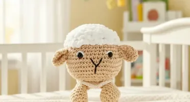 Chocalho Ovelhinha Amigurumi